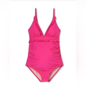 NWT SIZE M MATERNITY ONE PIECE Swimsuit in pink from Isabel Maternity